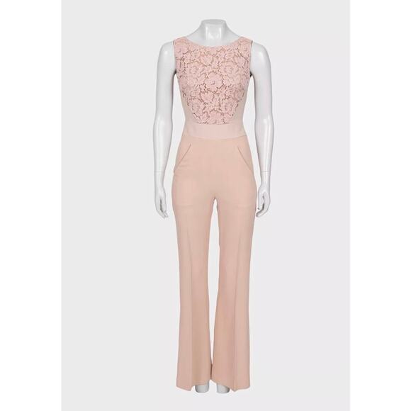 Elie Saab Fitted Lace-Embellished Jumpsuit EU34 XS